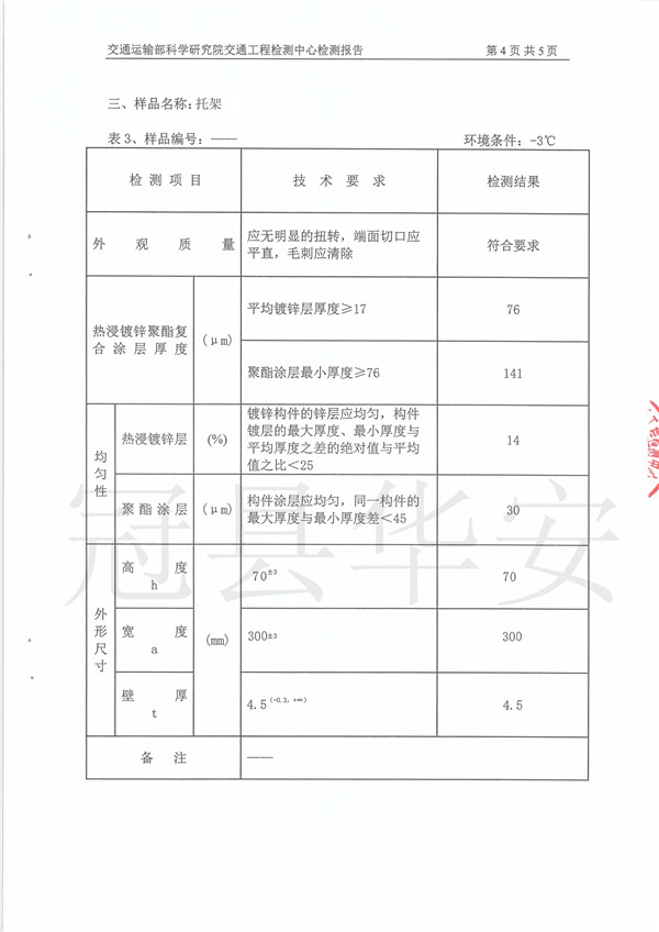 喷塑波形护栏检测报告 喷塑波形护栏检测报告